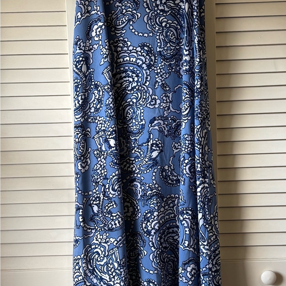 Vince Camuto Blue and White Floral Maxi Dress